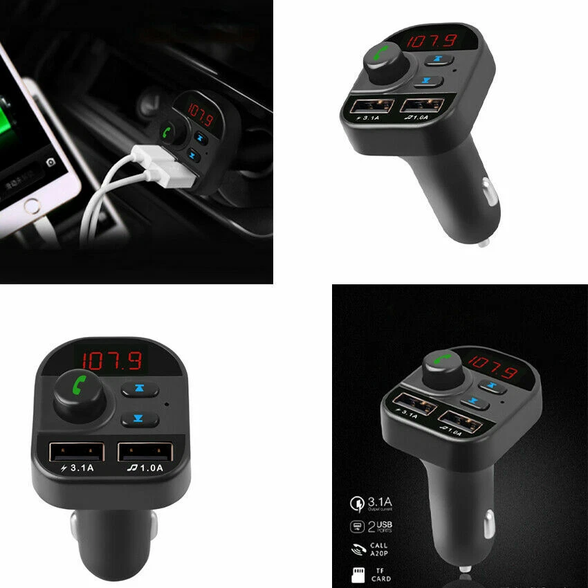 VALUEBUY BATTERY Bluetooth In-Car Wireless FM Transmitter MP3 Radio Adapter Car Kit Charge 2 USB