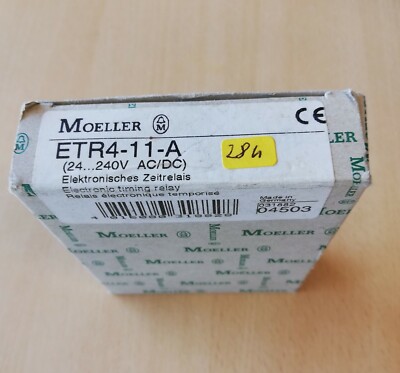 KLÖCKNER MOELLER ETR4-69-A Zeitrelais Multifunktion Timer 1W 0,05s-100h 24-240V EUR 21,90 KLÖCKNER MOELLER ETR4-69-A Zeitrelais Multifunktion Timer 1W 0,05s-100h 24-240V EUR 21,90
