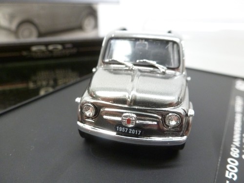 BRUMM S17/27 FIAT 500 60anni 2017 SWAROKSKI 020/500 - CHROME 1:43 - GOOD IN BOX - Picture 3 of 6