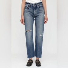 NWT Moussy Vintage MV Morganfield Wide Straight 110 Blue Size 24