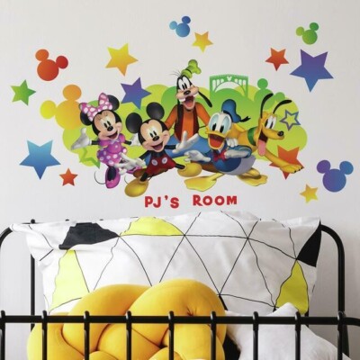 Disney Mickey & Friends Giant Peel & Stick Wall Decals with Personalization