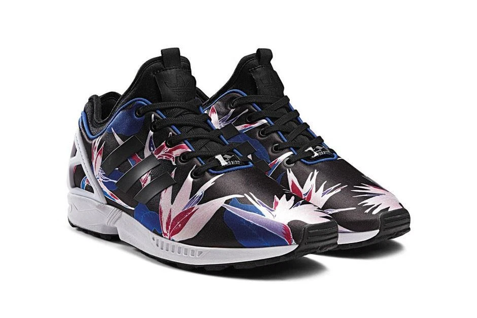 Adidas Hawaiian BIRDS OF PARADISE ZX Flux Torsion Shoes Mens 9