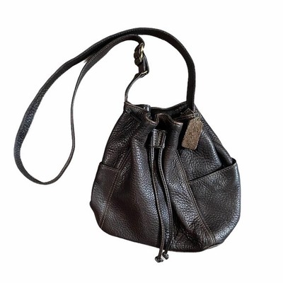 coach leather drawstring backpack