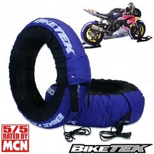 BIKETEK STANDARD TYRE WARMERS 125cc 90/70-17 FRONT 125/55-17 REAR UK 3 PIN PLUG