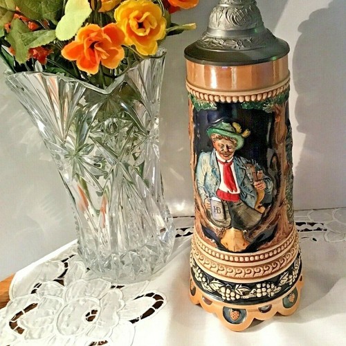 Beautiful German Stein With Swiss Music Box by Thorens trink bruderlein trink - Picture 2 of 12