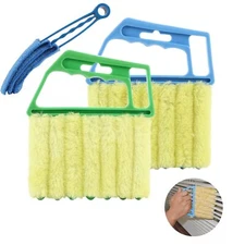 2pcs Window Venetian 7 Finger Dusting Cleaner Tool And 1pc Window Blind Cleaner 