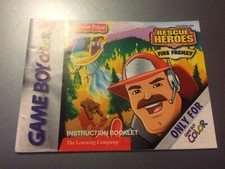 Rescue Heroes Fire Frenzy Manual Nintendo Gameboy Color GBC Game Boy