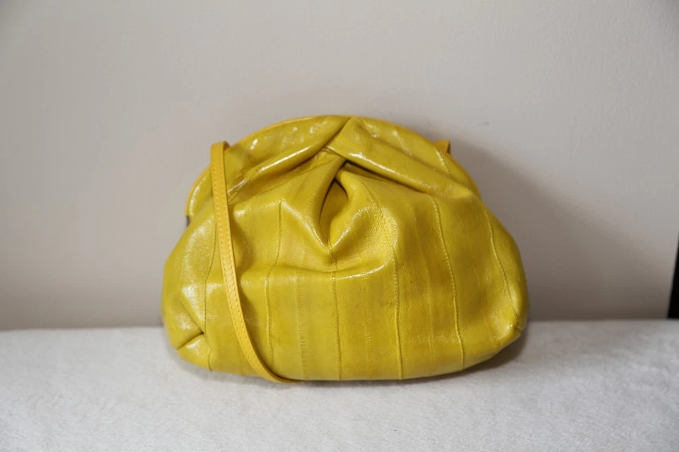 Autêntica bolsa de ombro Tamara Mellon genuína pele de enguia feita na Itália - Imagem 4 de 4