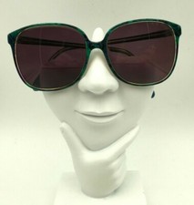 Vintage Evan Picone E111 Society Optiks Purple Green Oval Sunglasses FRAMES ONLY