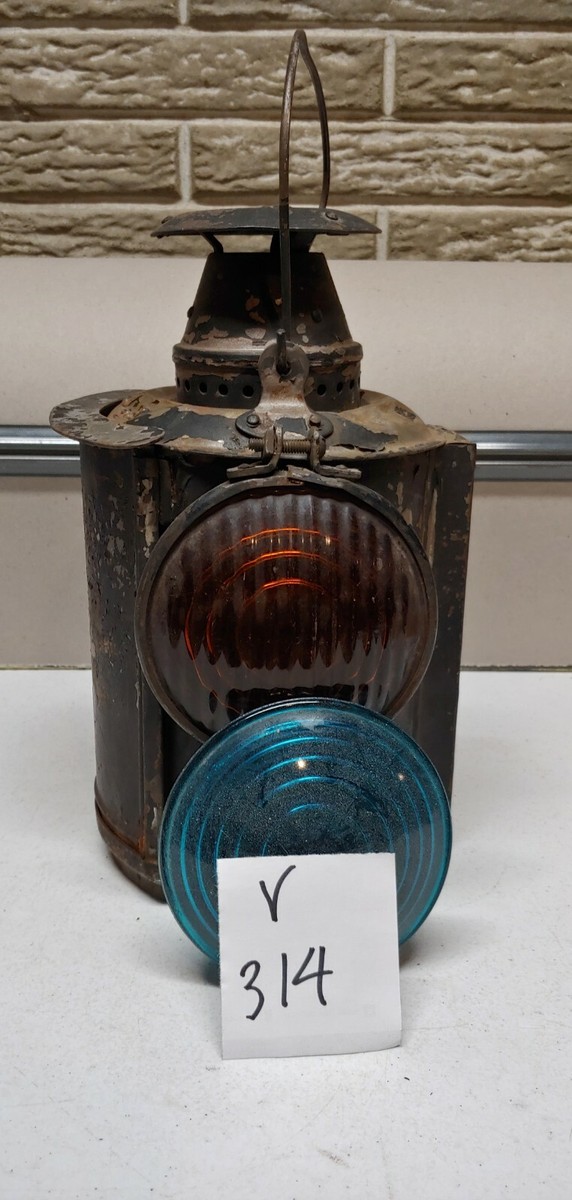 Vintage Union Pacific Railroad Adlake Lamp Signal Lantern BLU