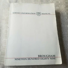 1989 Cadillac Brougham Service Shop Factory Original Dealer Repair Manual