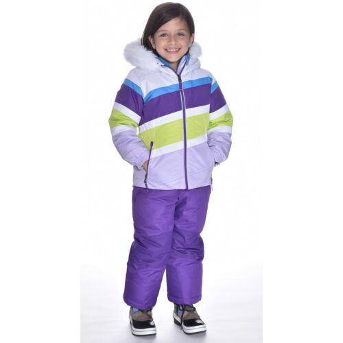 Girls 32 Degrees Weatherproof 2 Piece Snow Ski Suit Parka Bid Pants Y 2 3 4 5 6 - Picture 6 of 34
