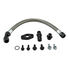 Turbo Drain Tube Kit &10AN Adapter Fitting For Cummins Engine 5.9L 2nd Gen Swaps