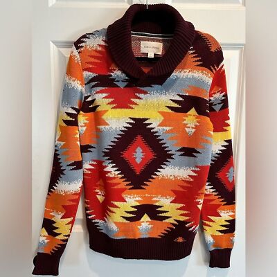 Sun + Stone Shawl Neck Cardigan in Aztec Print Size Small | eBay