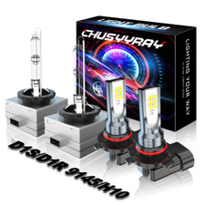 4pcs D1s 9145 Hid Headlight High Or Low Beam Led Fog Light Bulbs 6000k White