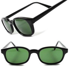 Green Lens Vintage Retro Fashion 80s Mens Womens Small Rectangle Sunglasses