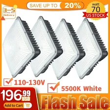 (4PACK)Gas Station Light 70W LED Garage GYM Canopy Light Yard Square Lamps,ETL