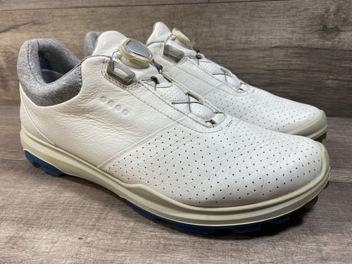 Ecco Spikeless GTX BOA Golfschuhe Weiß Yak Leder Herren Größe EU 43 US 9, 9,5
