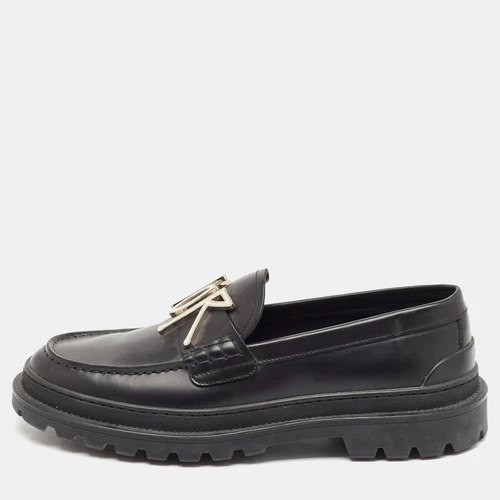 Mocassins Dior x Stussy en cuir noir à enfiler taille 41