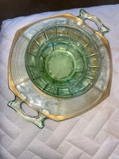 Glowing glass Plate And bowl