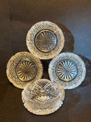 Salt Cellar, Salt Dip, ABP?  Cut Glass or Crystal, FOUR  Matching