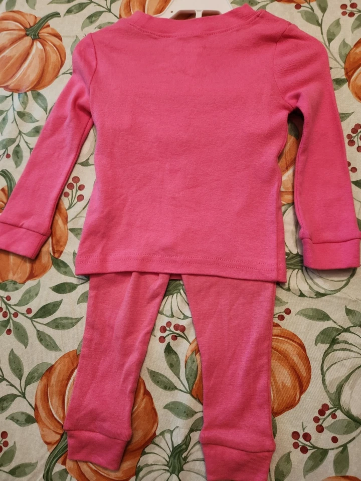 Pink Skeleton Glow in the Dark  NWOT Size 12 Months Halloween Pajamas - Image 3 of 4