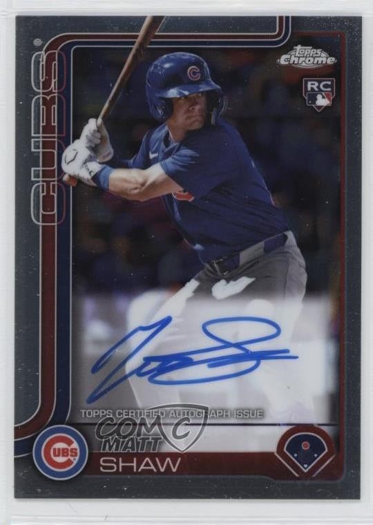 2025 Topps Chrome Rookie Auto Matt Shaw #RA-MS Auto RC 4k5
