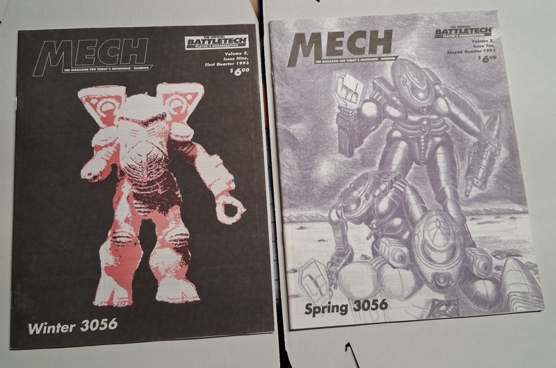 Mech Magazine Battletech Vol. 2, #9 & #10 1993 (Labs, NPCs, Raids, Scenarios) VG