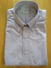 NWOT Brooks Brothers Gray Supima Oxford Button Down 14.5-32 Milano     MSRP $140