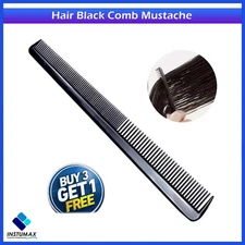 Hair Black Comb Beard & Mustache Combs for Men's Hair Beard Barber