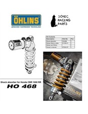 HO 468 MONO AMMORTIZZATORE POSTERIORE OHLINS HONDA CBR 1000 RR 2017 2019