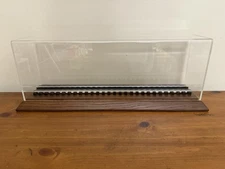 Lionel Train 20” Display Case Oak Acrylic Wooden 17.5” Track