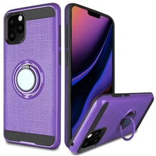 GSA Brushed Hybrid Case w/Ring Stand for iPhone 11 Pro (5.8") - Purple