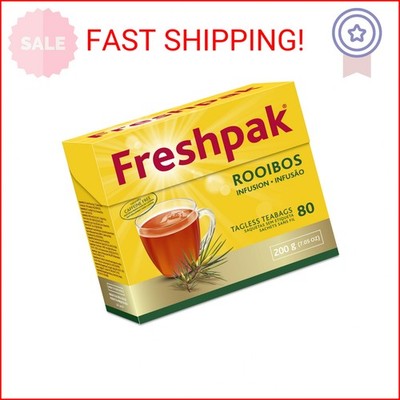 Freshpak  Rooibos Tea | 80 Tagless Teabags | Packed at source in South Africa | 
