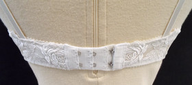 Vintage La Perla White Lace Bra Size 2 34M Underwire Sheer Mesh Net Italy Floral