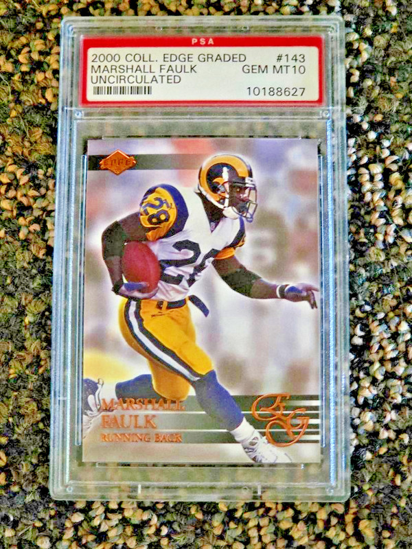 2000 Collector's Edge Graded Marshall Faulk #143 PSA GEM MT10 Uncirculated /5000