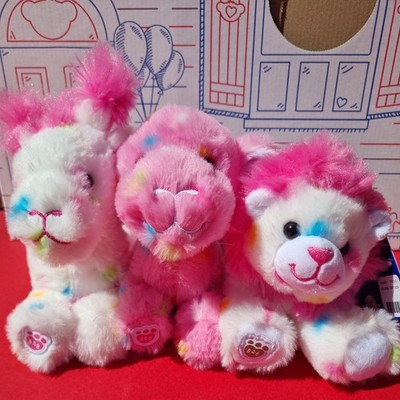 Build a Bear Löwe Giraffe Kamel gefrostete Tiere Mini Bohnen Brandneu mit Etikett 