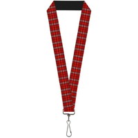 "Buckle-Down Lanyard-1.0\"-Plaid Red 22\" X 1\" Multicolor (Us Import)"