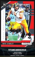Nate Stanley 2020 Panini Prizm Draft Red Prizm Rookie RC Iowa Hawkeyes #144