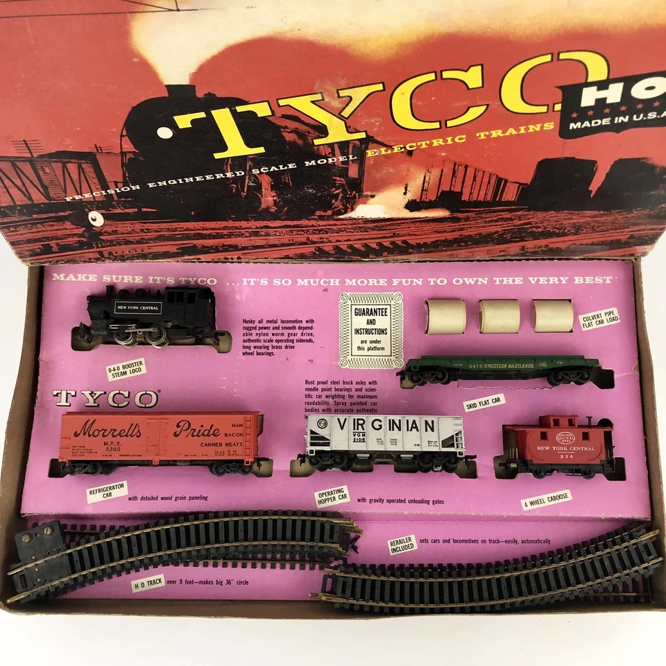 Vintage 1963 TYCO T6303a Merchandiser East HO Gage Train Set New York Central - Image 2 of 4