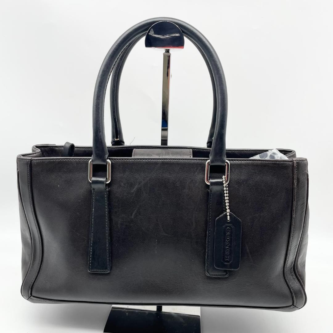 Coach Women's Satchel Handbag Purse Brown Leather Solid Used Bag