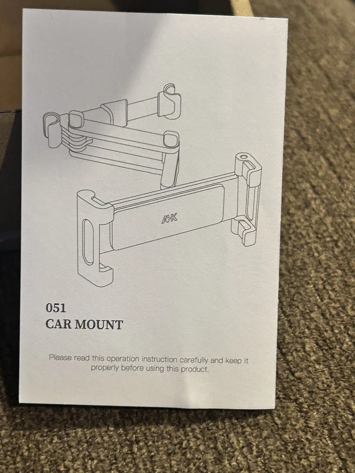 360° Car Back Seat Headrest Mount Tablet Holder for 4.7-12.9” - Image 2 of 4