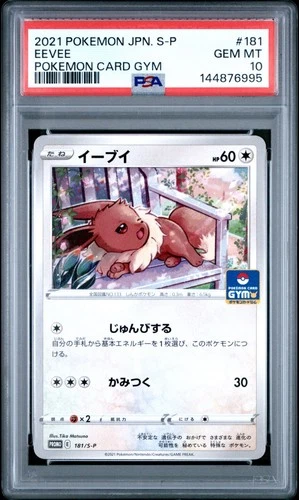 PSA 10 Gem Mint Eevee 181/S-P Gym Promo Japanese Pokemon Card 2021