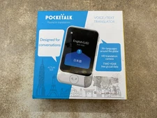 Pocketalk S Plus Instant Two-Way VOICE TRANSLATOR Camera Image Translation Black