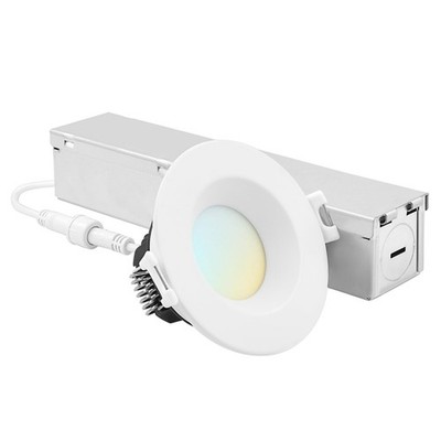 LUXRITE 2 Inch LED Recessed Ceiling Light with Junction Box, 8W, 5CCT Selecta...