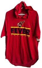 New Majestic Indiana Fever S/S Hoodie T-Shirt,  Women’s Red, 3XL