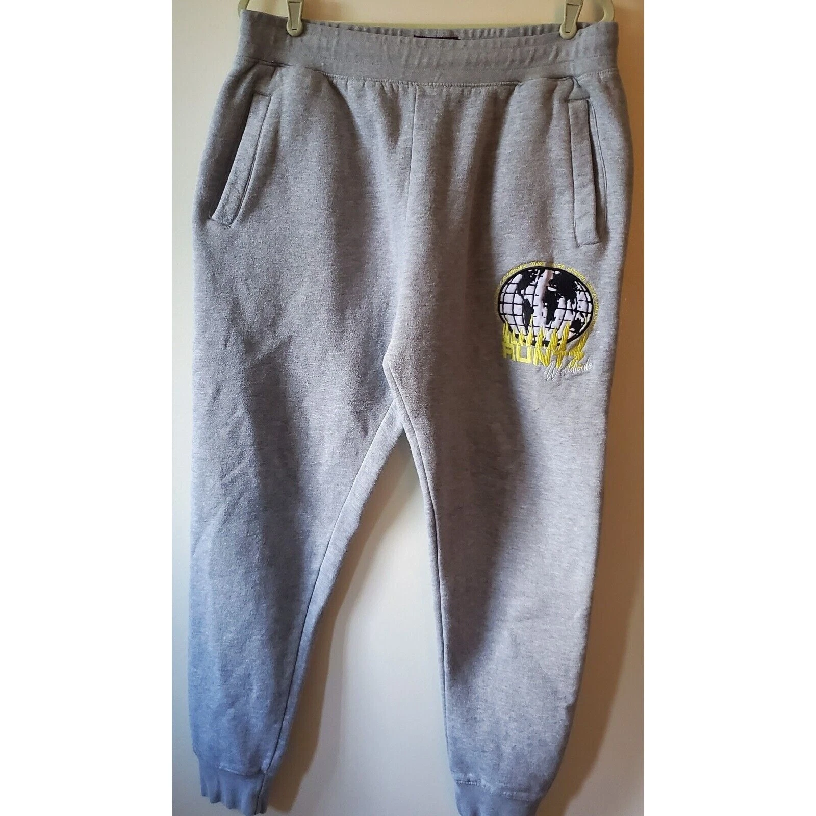 RUNTZ Worldwide 100% Authentic Mens XXL Gray Sweatpants Joggers Athletic Sports
