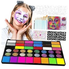 42 Colors Face Painting Kit for Kids  Non-Toxic Water Face Painting Palette Kit