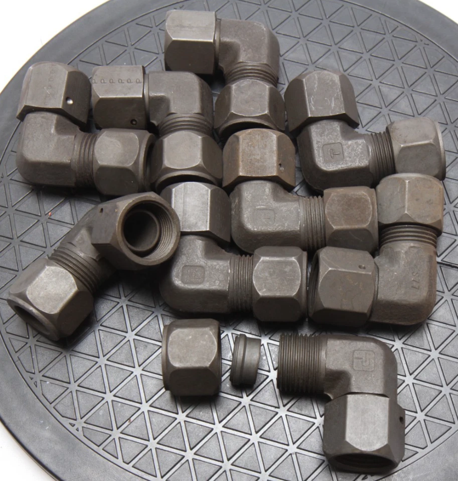 Qty (2) 12 C6BU-S Parker Ferulok 24° Elbow Flareless Comp 3/4" Tube Fitting NOS - Image 3 of 4