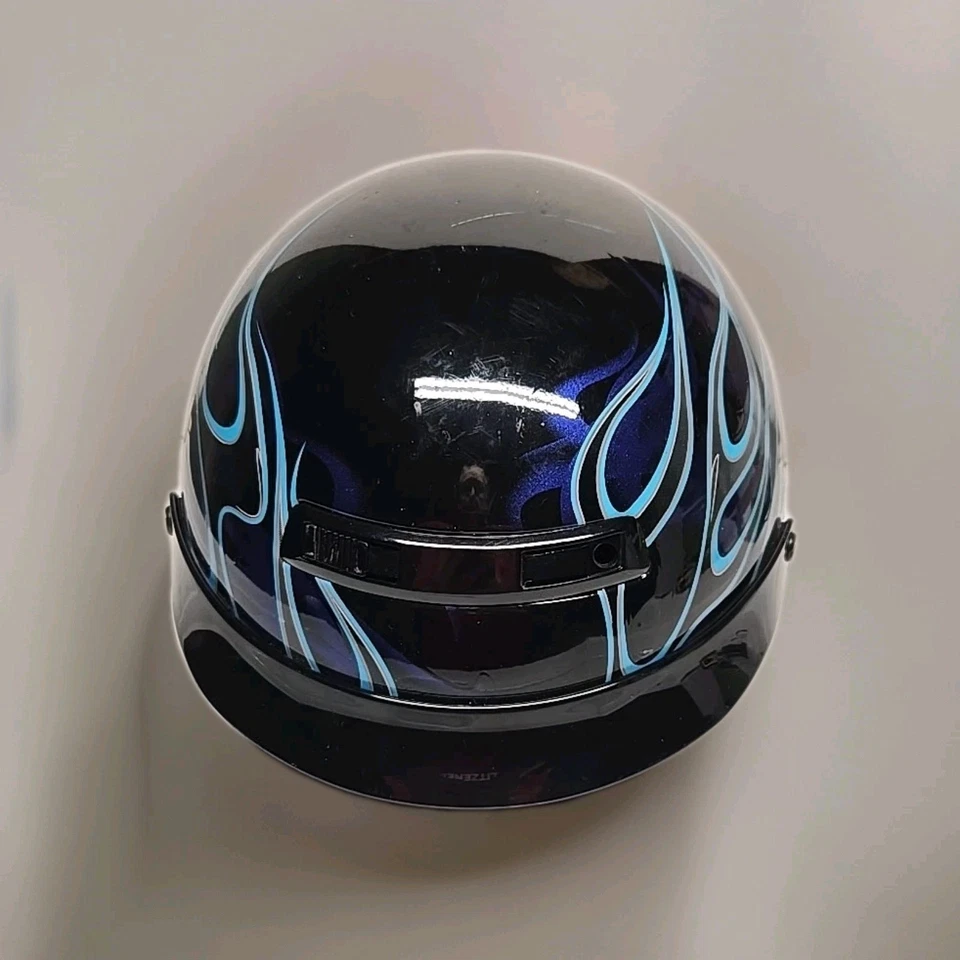 Casco de motocicleta Z1R Beanie Flames media calle negro Bl Flames ZRP-2M 6-7/8" a 7 Foto 4 de 4